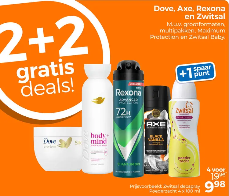 Aanbieding: Dove, Axe, Rexona en Zwitsal
