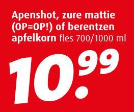 Aanbieding: Apenshot, zure mattie of berentzen apfelkorn 