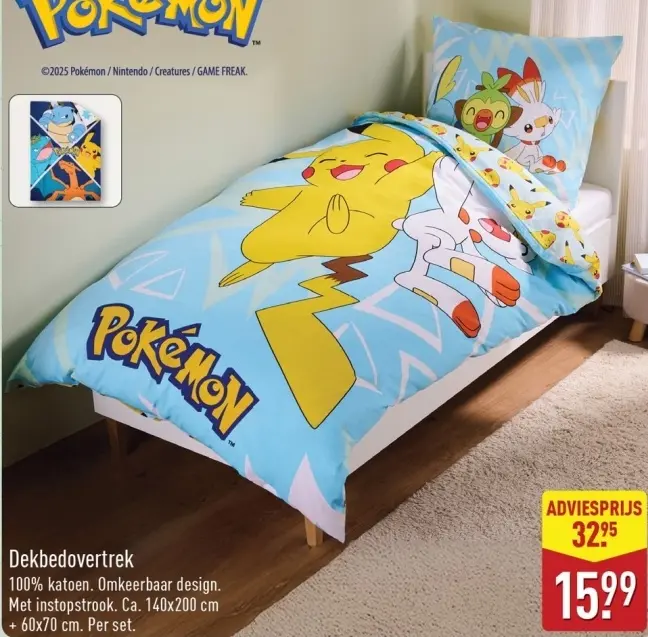 Aanbieding: Pokémon Dekbedovertrek