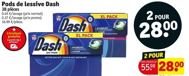 Offre: Pods de lessive