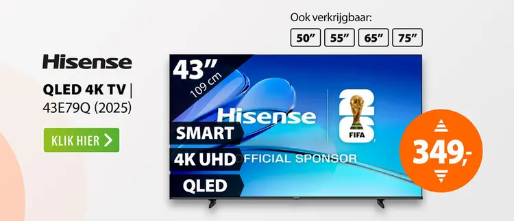 Aanbieding: Hisense QLED 43E79Q (2025)