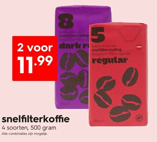 Aanbieding: snelfilterkoffie