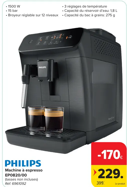 Offre: Machine à espresso EP0820/00
