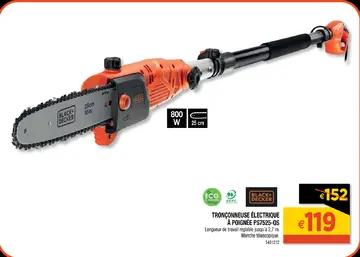 Aanbieding: Tronçonneuse électrique à poignée ps7525-qs