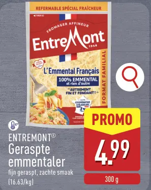 Promotie: Geraspte emmentaler