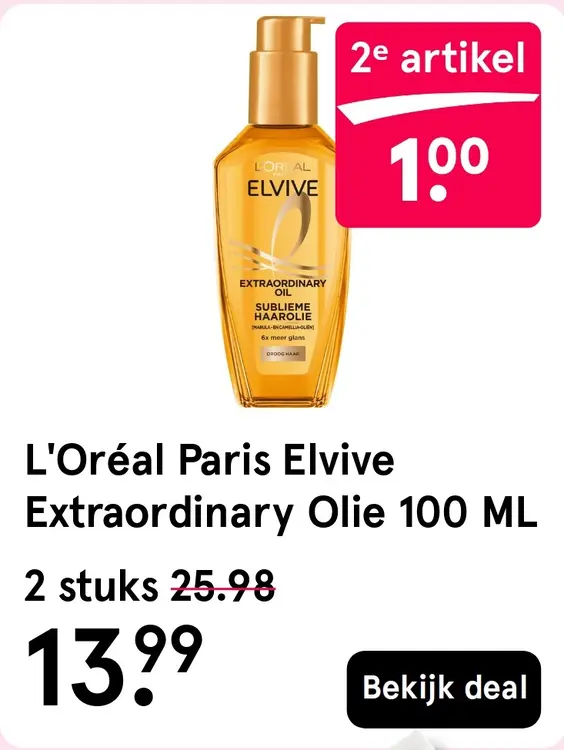 Aanbieding: Elvive Extraordinary Olie