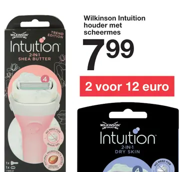 Aanbieding: Wilkinson Intuition houder met scheermes