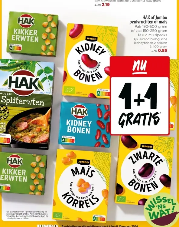 Aanbieding: Peulvruchten of maïs