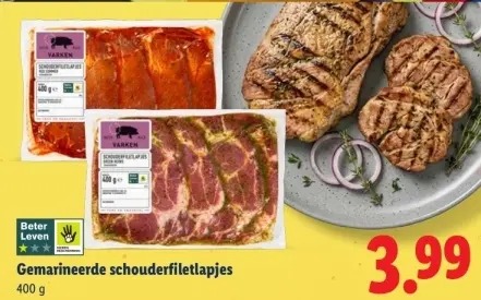 Aanbieding: Gemarineerde schouderfiletlapjes