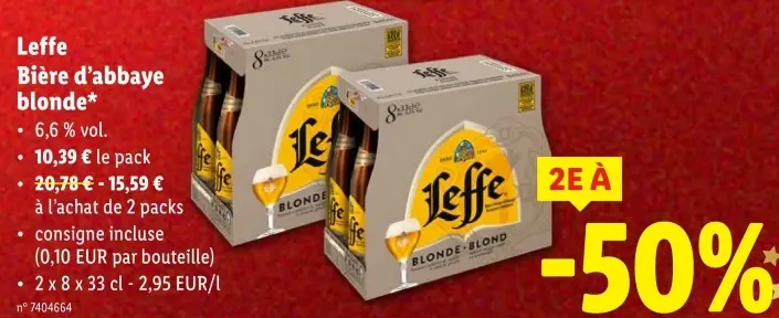 Offre: Bière d'abbaye blonde