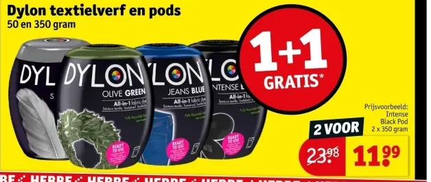 Aanbieding: Dylon textielverf en pods