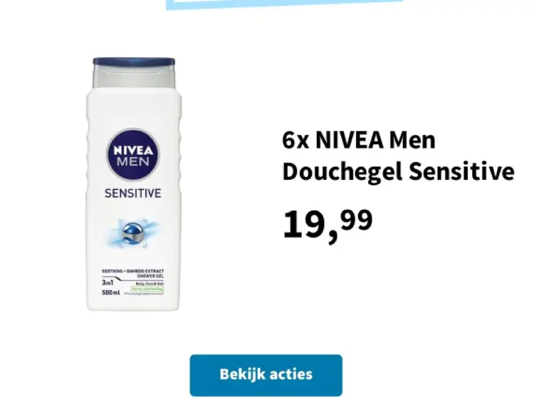 Promotie: NIVEA Men Douchegel Sensitive