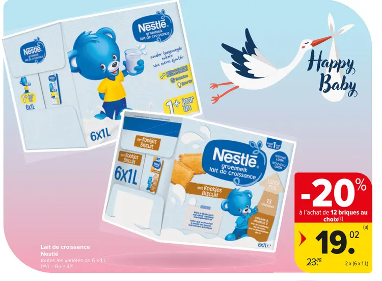 Offre: Lait de croissance