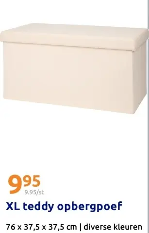 Promotie: XL teddy opbergpoef