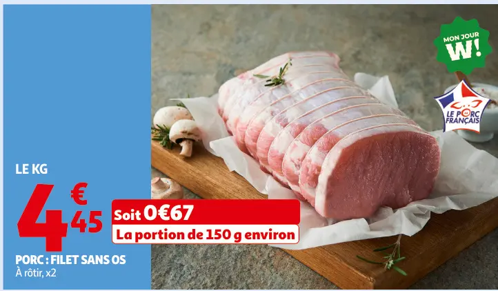 Promotie: Porc: filet sans os
