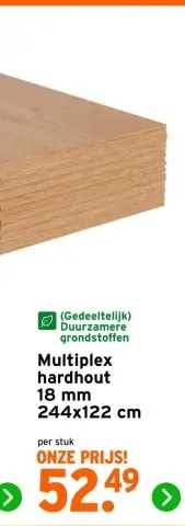Aanbieding: Multiplex hardhout
