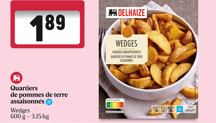Offre: Quartiers de pommes de terre assaisonnés