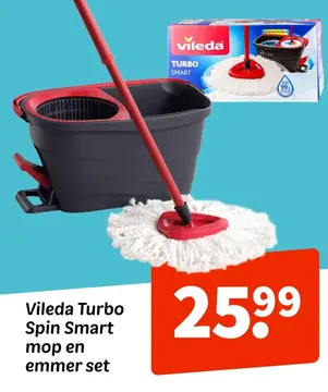 Aanbieding: Vileda Turbo Spin Smart mop en emmer set