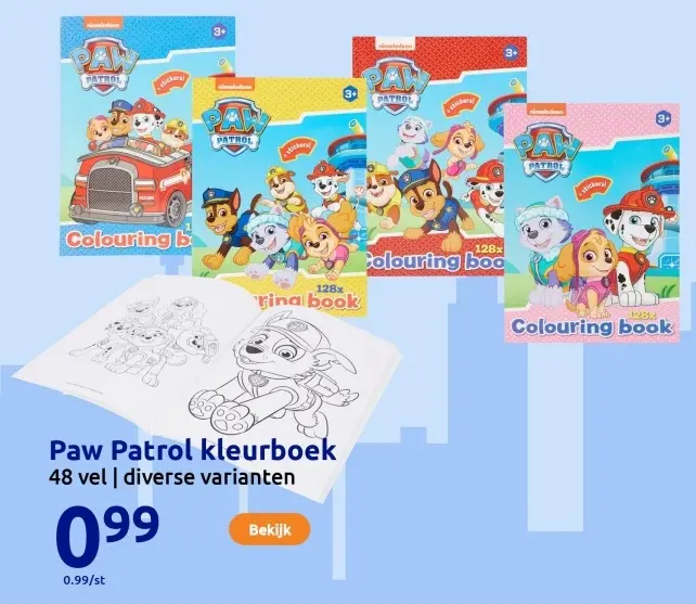 Aanbieding: Paw Patrol kleurboek