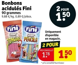 Offre: Bonbons acidulés Fini