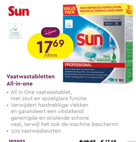 Promotie: Vaatwastabletten All-in-one