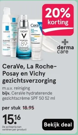 Aanbieding: CeraVe, La Roche-Posay en Vichy gezichtsverzorging
