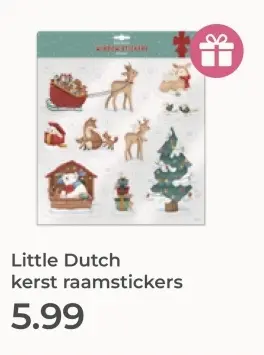 Aanbieding: Little Dutch kerst raamstickers