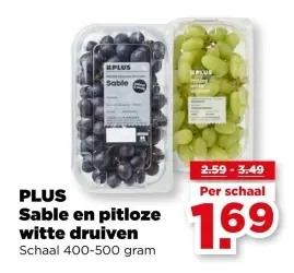 Aanbieding: Sable en pitloze witte druiven