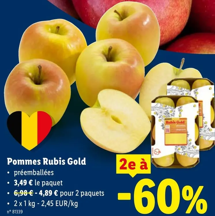 Offre: Pommes Rubis Gold