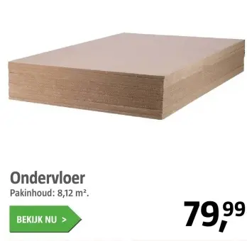 Aanbieding: Ondervloer