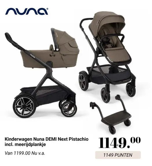 Aanbieding: Kinderwagen Nuna DEMI Next Pistachio