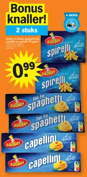 Aanbieding: Soubry al dente spaghetti fijn, capellini