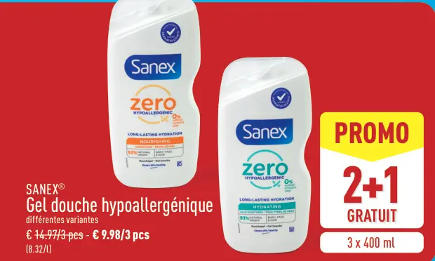 Offre: Gel douche hypoallergénique