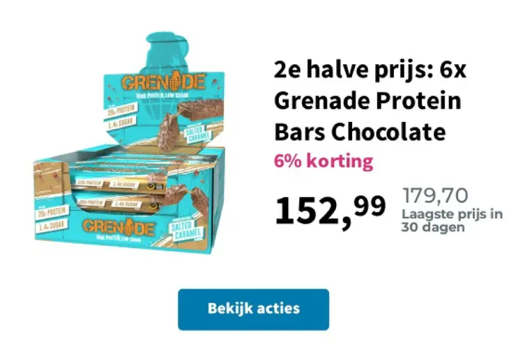 Promotie: Grenade Protein Bars Chocolate