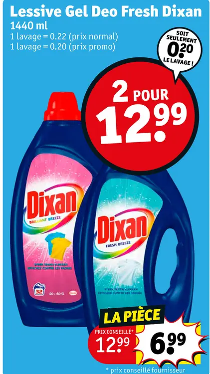 Offre: Lessive Gel Deo Fresh
