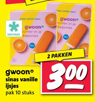 Aanbieding: gwoono sinas vanille ijsjes