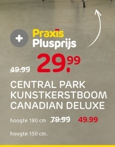 Aanbieding: CENTRAL PARK KUNSTKERSTBOOM CANADIAN DELUXE