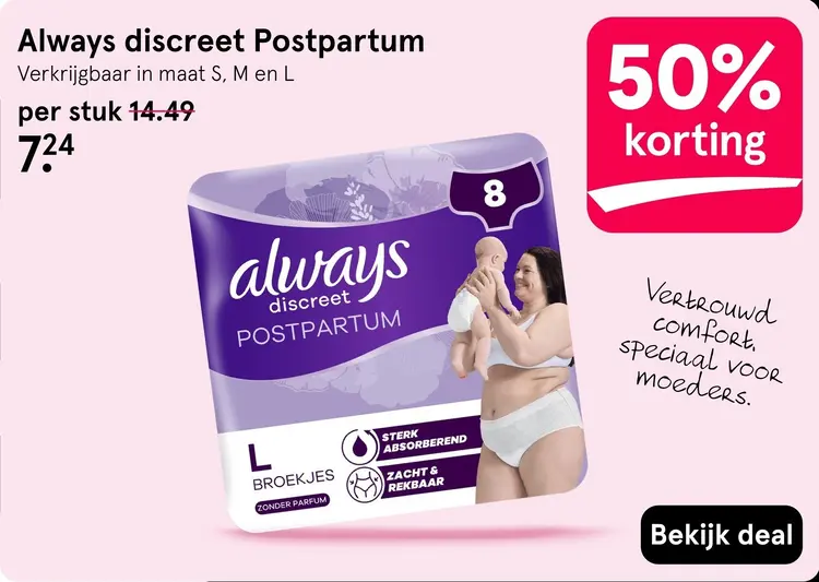 Aanbieding: Discreet Postpartum