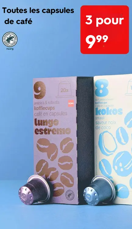 Offre: koffiecups café en capsules