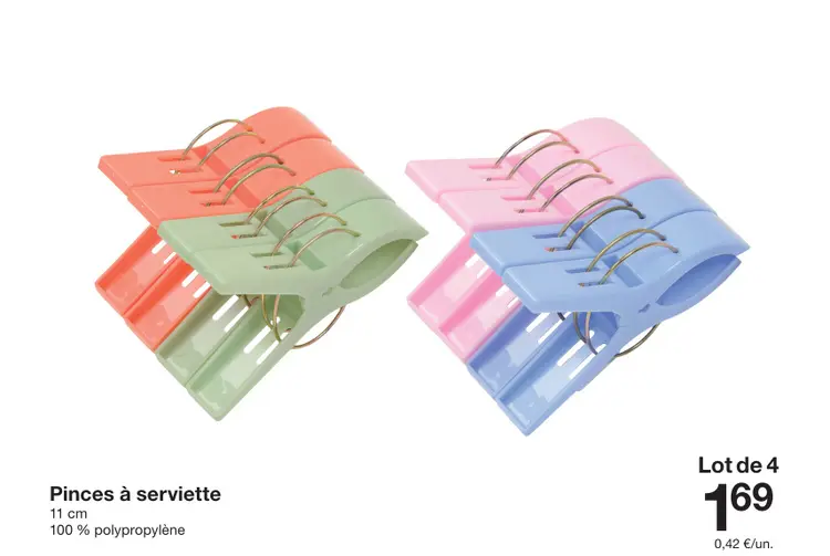 Offre: Pinces à serviette