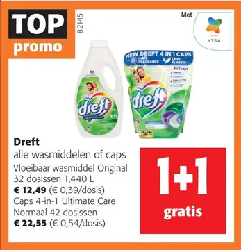 Aanbieding: Alle wasmiddelen of caps van Dreft