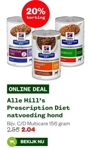 Aanbieding: Alle Hill's Prescription Diet natvoeding hond