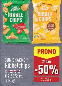 Aanbieding: SUN SNACKS® Ribbelchips