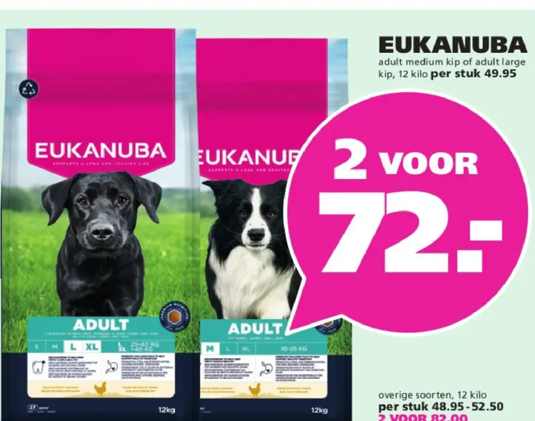 Aanbieding: adult medium kip of adult large kip