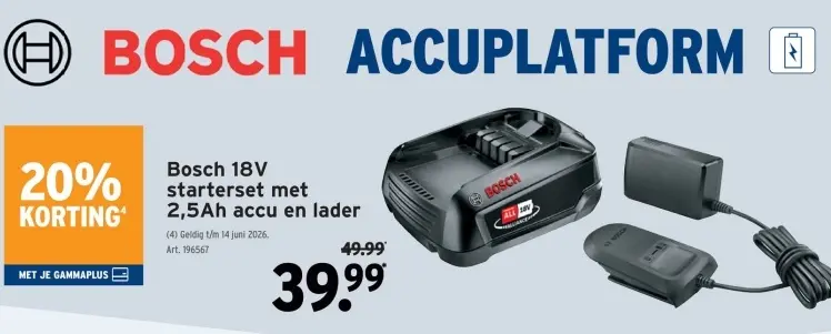 Promotie: Bosch 18V starterset