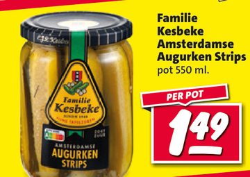 Aanbieding: Familie Kesbeke Amsterdamse Augurken Strips