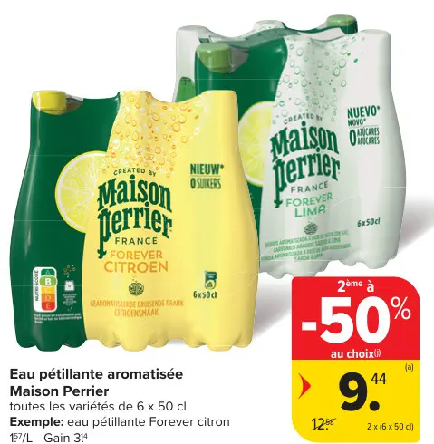 Offre: Eau pétillante aromatisée