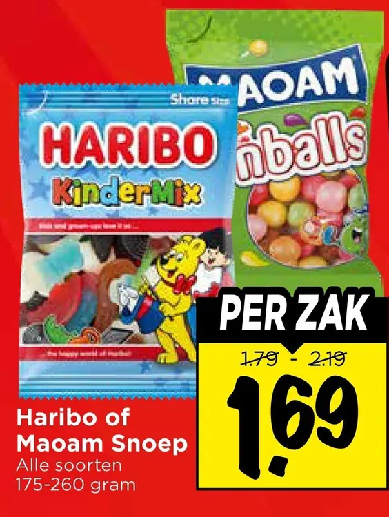 Aanbieding: Haribo of Maoam Snoep