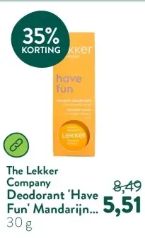 Aanbieding: The Lekker Company Deodorant 'Have Fun' Manda