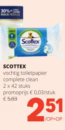Aanbieding: Scottex vochtig toiletpapier